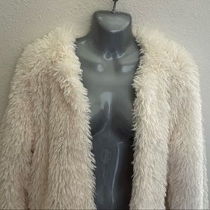 Tribal faux fur lined topper jacket size medium.  New with tags.